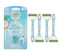 Wilkinson Sword - MyIntuition Comfort Coconut Delight Xtreme 3 - Maquinilla de afeitar desechable - Afeitadora de 3 cuchillas flexibles para mujer - Depilación cómoda con tira de lubricación - Paquete