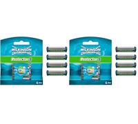 Wilkinson Sword Protector 3-4 Recambios de Cuchillas de Afeitar de 3 Hojas con Banda Lubricante de Aloe Vera (Paquete de 2)