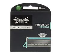 Wilkinson Sword Quattro Titanium Sensitive - 8 Recambios de Cuchillas de Afeitar de 4 Hojas de Titanio con Banda Lubricante de Aloe Vera