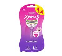 Wilkinson Sword Xtreme 3 Beauty - 8 Maquinillas de Depilación Femenina de Triple Hoja con Cabezal Flexible y Banda Lubricante de Vitamina E y Aloe Vera