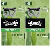 Wilkinson Sword Xtreme 3 Eco Green -Maquinillas de Afeitar de Triple Hoja para Hombre, Ecológica, Reciclable, Elaborada con Materiales Reciclados (Paquete de 2)