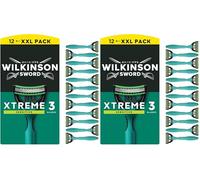 Wilkinson Sword Xtreme 3 Sensitive, Pack de 8 + 4 Maquinillas Desechables con una Banda Lubricante de Vitamina E y Aloe Vera, Óptimas para el Cuidado y Suavidad Facial (Paquete de 2)