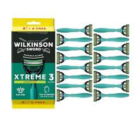 Wilkinson Sword Xtreme 3 Sensitive - Pack de 8 + 8 Maquinillas Desechables Con Una Banda Lubricante De Vitamina E y Aloe Vera - Optimas Para el Cuidado y Suavidad Facial