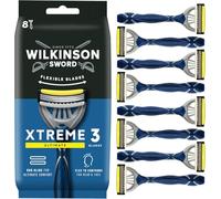 Wilkinson Sword Xtreme 3 Ultimate I Maquinilla afeitar hombre 3 hojas I Cuchilla afeitar desechable flexible y pivotante I Doble banda lubricante DuoGlide Aloe Vera I 8 Uds