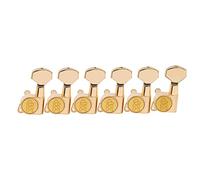 Wilkinson WJN07 Zurdo 6 en Línea E-Z-LOK Clavijas de Afinación Ratio 1:19 Clavijero para Guitarra Eléctrica Stratocaster Telecaster, Dorado