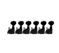 Wilkinson WJN07 Zurdo 6 en Línea E-Z-LOK Clavijas de Afinación Ratio 1:19 Clavijero para Guitarra Eléctrica Stratocaster Telecaster, Negro