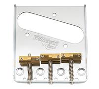 Wilkinson WTB Vintage Puente Telecaster 3 Selletas Compensadas Latón para Guitarra Eléctrica tipo Tele, Cromado