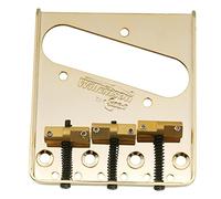 Wilkinson WTB Vintage Puente Telecaster 3 Selletas Compensadas Latón para Guitarra Eléctrica tipo Tele, Dorado