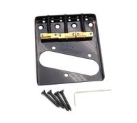 Wilkinson WTB Vintage Telecaster Bridge 3 sillines de latón compensados para guitarra eléctrica Fender Tele Style | entonación precisa y aspecto elegante (negro)