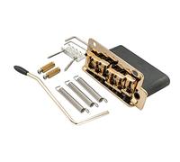 Wilkinson WV2-SB 54mm 2 Puntos Guitarra Strato Puente Tremolo con Vintage Silletas Acero Bloque de Acero Completo para Import Strat/Japan Strat, Dorado