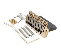 Wilkinson WVP6-SB 54mm 5 + 1 Agujero Guitarra Strato Puente Tremolo con Silletas Acero Inoxidable SUS Bloque de Acero Completo para Import Strat/Japan Strat, Dorado