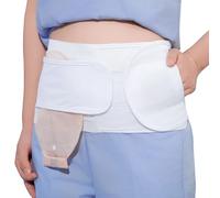 WilkSxyc Cinturón de Apoyo para Ostomía, Faja Abdominal de Soporte para Estoma con Abertura para Estoma, Ajustable y Lavable, Producto para el Cuidado de Ostomías(Large)