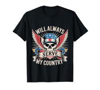 Will Always Serve My Country Lealtad Patriótica |- Camiseta