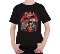 Will Byers Stranger Fan Regalo Retro Vintage Serie 90s Bootleg Unisex Niños Camiseta, Negro , 152
