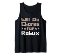 Will Do Chores for Robux Funny Gaming Kids Camiseta sin Mangas