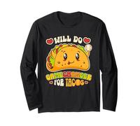 Will Do Game Changer para Tacos, Divertida Comida Mexicana, Amante de los Tacos Manga Larga