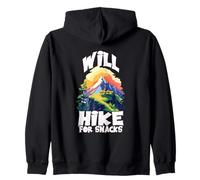 WILL HIKE FOR SNACKS Sudadera con Capucha