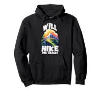 WILL HIKE FOR SNACKS Sudadera con Capucha