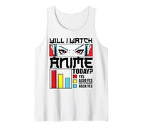 Will I Watch Anime Today Japón Manga Lover Kawaii Otaku Gift Camiseta sin Mangas