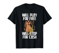 Will Play for Free Saxofón Jugador Saxofón Camiseta