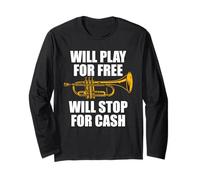 Will Play for Free trompetista Trompeta Trompeta Manga Larga