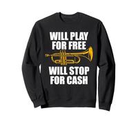 Will Play for Free trompetista Trompeta Trompeta Sudadera