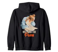 Will read for Paws Sudadera con Capucha