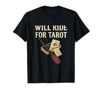 Will Ride For Tarot | Diseño gráfico Oculto de pasajeros de hechizos Camiseta