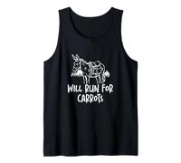 Will Run for Carrots Funny Pack Burro Racing, un corredor de burros Camiseta sin Mangas