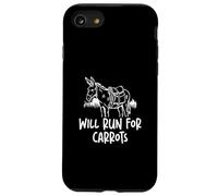 Will Run for Carrots Funny Pack Burro Racing, un corredor de burros Carcasa para iPhone SE (2020) / 7 / 8