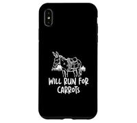 Will Run for Carrots Funny Pack Burro Racing, un corredor de burros Carcasa para iPhone XS Max