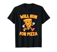 Will Run for Pizza Slice Funny Running Pizza Prize Novedad Camiseta