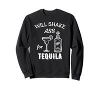 Will Shake Culo para Tequila Divertido Vintage Bartender Bar Fiesta Sudadera