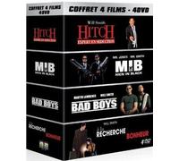 Will Smith - Coffret 4 films : Hitch + MIB + Bad Boys + À la recherche du bonheur [Francia] [DVD]