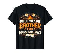 Will Trade Brother for Marshmallows Camp Fire Funny Camiseta