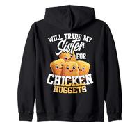 Will Trade My Sister For Chicken Nuggets Sudadera con Capucha