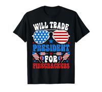 Will Trade President for Firecrackers 4th Of July Party Camiseta