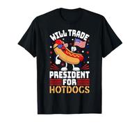 Will Trade President for Hotdogs 4th Of July Party Camiseta