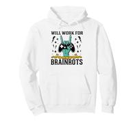 Will Work For Brainrots Funny 6 7 Gamer Controller Sarcastic Sudadera con Capucha
