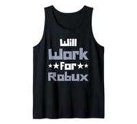 Will Work for Robux Funny Gaming Kids Camiseta sin Mangas