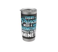 Will You Be My Godmother Boys Bautismo Bautizo Sobrino Vaso térmico de acero inoxidable de doble pared