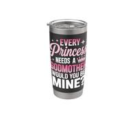 Will You Be My Godmother Girls Bautismo Bautizo sobrina Vaso térmico de acero inoxidable de doble pared