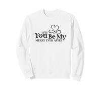 Will You Be My Merry Ever After, diseño de propuesta de Navidad Sudadera