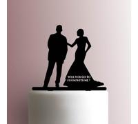 Will You Go To Prom With Me - Decoración acrílica para tartas de 5 pulgadas de ancho/rosa