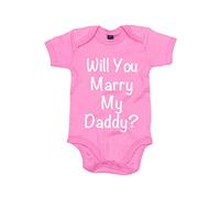 Will you marry My Daddy rosa bebé Grow body de boda propuesta Girl Body para bebé rosa rosa Talla:3-6 meses