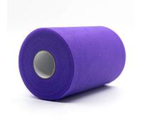 WILLBAN Rollo de tul de 100 yardas de organza decoración de boda TUTU Baby Shower Tulle Roll 15 cm Decoración de fiesta y eventos Decoración de compromiso (morado oscuro)