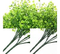 WILLBOND 12 Paquetes de Flores Artificiales para Exteriores, decoración de Plantas Artificiales Resistentes a los Rayos UV, Flores de plástico Falsas para el hogar, jardín, Porche, macetas Colgantes