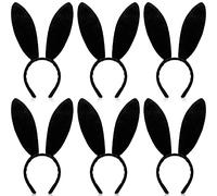 WILLBOND 6 Piezas Diademas de Orejas de Conejo de Peluche Lindo para Disfraz de Todas Edades Fiesta Cosplay Halloween Navidad