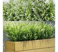 WILLBOND - Lote de 12 Paquetes de arbustos de Lavanda Artificiales para Lavanda de vegetación Artificial para Plantas Resistentes a los Rayos UV para arreglo Floral, Centro de Mesa, jardín de casa