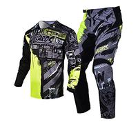 Willbros Juventud Conjunto de Engranajes de Motocrós MX Combo de Pantalón y Camiseta de Motocross Niños Niños Traje de Carreras Motocicleta Niños Niñas Verde YXXL